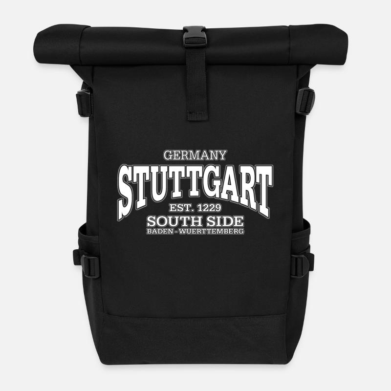 Stuttgart (white) - Rolltop Rucksack - Schwarz