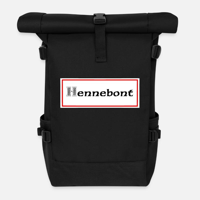 hennebont - Roll Top Backpack - black