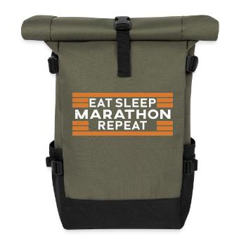 marathon - Roll Top Backpack - olive/black - Front