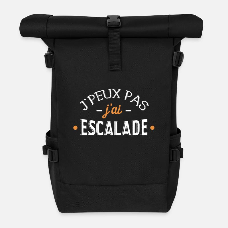 J'ai escalade cadeau - Sac à dos roll top - noir