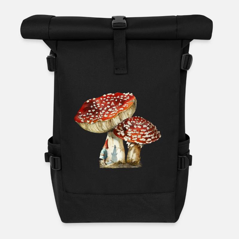 gnome - Roll Top Backpack - black