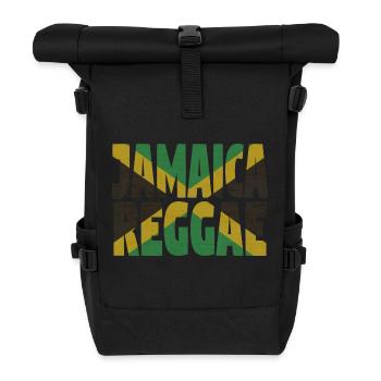 Jamaica Reggae - Rolltop Rucksack - Schwarz - Vorne