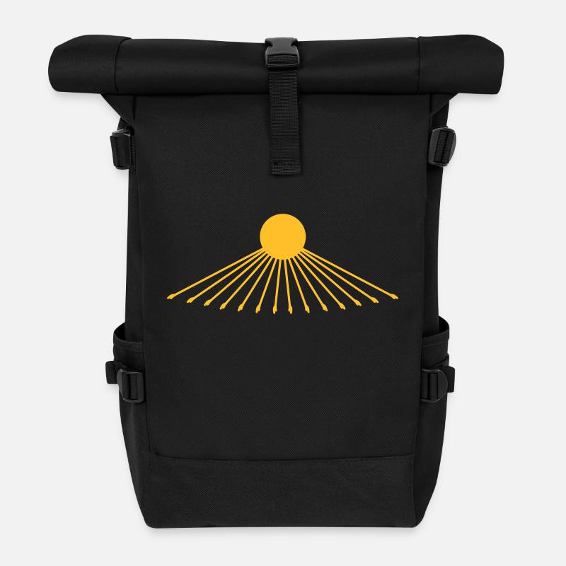 Egypte soleil, dieu, Re, Aton, Echnaton, - Sac à dos roll top - noir