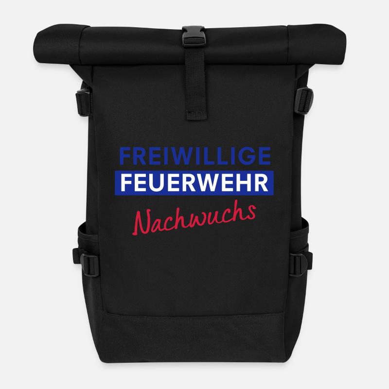 Freiwillige Feuerwehr Nachwuchs - Rolltop Rucksack - Schwarz
