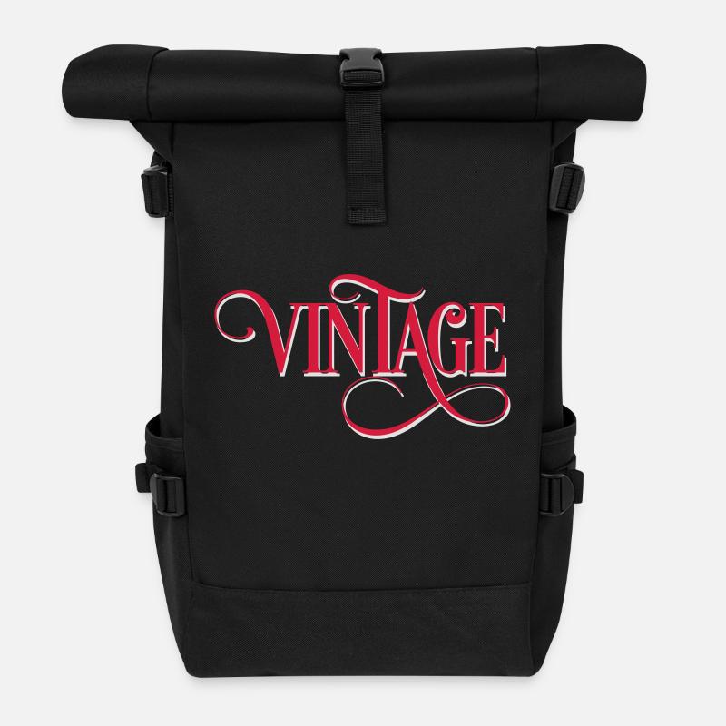 vintage - Rolltop Rucksack - Schwarz