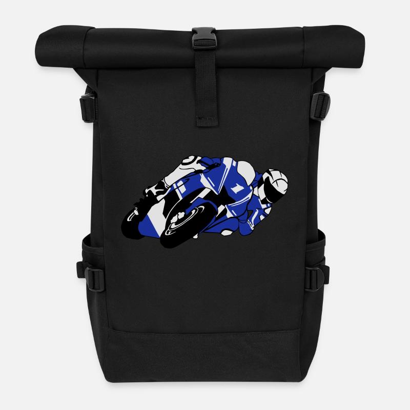 Moto-GP - Sac à dos roll top - noir