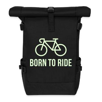 Born To Ride (Racing Bicycle / Bike) - Roll Top Backpack - black - Front