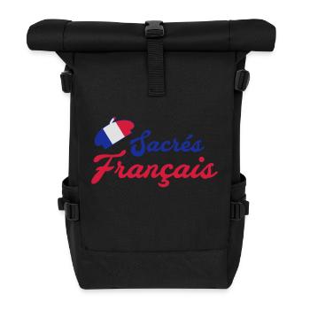 France Français Française French Frankreich - Roll Top Backpack - black - Front