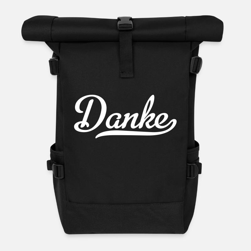 Danke - Rolltop Rucksack - Schwarz