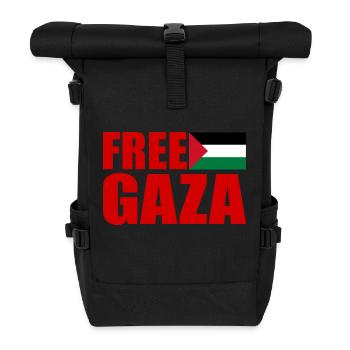 Freedom free gaza - Sac à dos roll top - noir - Devant