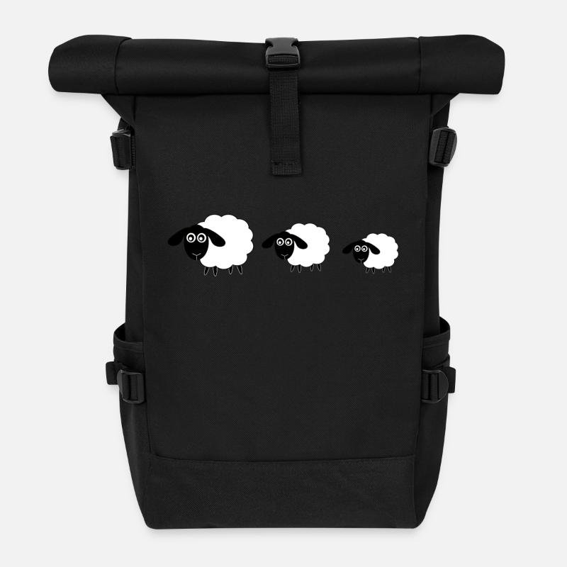 Mouton Mouton Agneau - Sac à dos roll top - noir