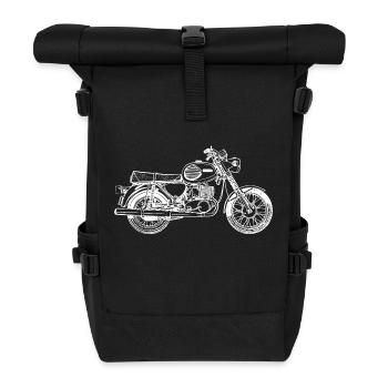 MZ TS 250/1 - Ostalgie - Rolltop Rucksack - Schwarz - Vorne