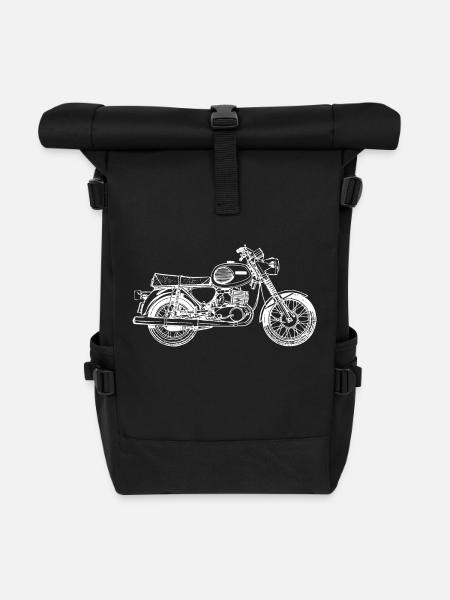 MZ TS 250/1 - Ostalgie - Rolltop Rucksack - Schwarz
