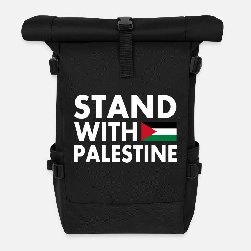 Palestina - Roll Top Backpack - black
