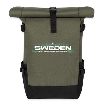 Sweden - Northern Lights Experience - Roll Top Backpack - olive/black - Front