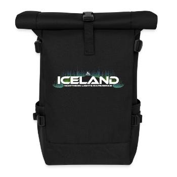 Islande - Expérience des aurores boréales - Sac à dos roll top - noir - Devant