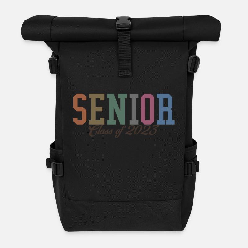 Senior Class Of 2023 Retro Graduation Party Geschenk - Rolltop Rucksack - Schwarz
