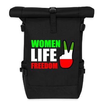 Women life freedom - Roll Top Backpack - black - Front