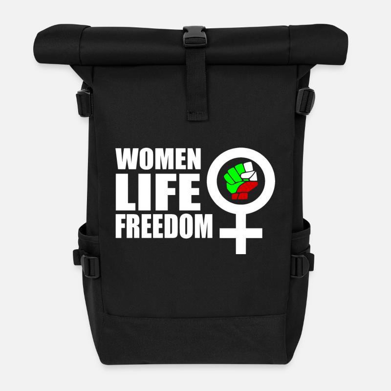 Women life freedom iran - Rolltop Rucksack - Schwarz