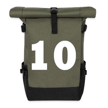 10 - Rolltop Rucksack - Olive/Schwarz - Vorne