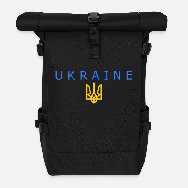 Ukraine - Sac à dos roll top - noir