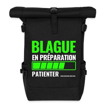 Witz im Entstehen - Rolltop Rucksack - Schwarz - Vorne