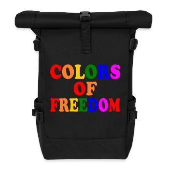 Colors of freedom - Rolltop Rucksack - Schwarz - Vorne