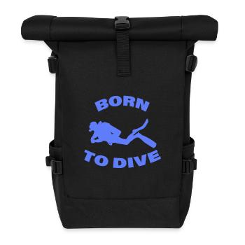 NÉ POUR PLONGER - Sac à dos roll top - noir - Devant