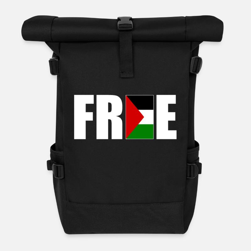 Free palestine - Rolltop Rucksack - Schwarz