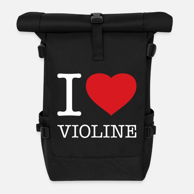 I LOVE VIOLINE - Rolltop Rucksack - Schwarz