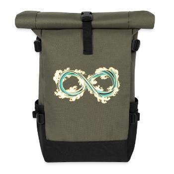 Endless waves - Roll Top Backpack - olive/black - Front