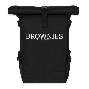 LES BROWNIES SONT MON ANARCHIE - Sac à dos roll top - noir - Devant