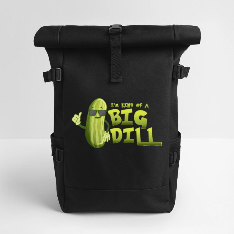 Je suis une sorte de cornichon végétalien au concombre à l’aneth Sac à dos roll top
