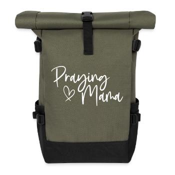 Maman en prière - Sac à dos roll top - olive/noir - Devant