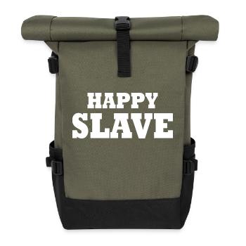 Happy slave - Rolltop Rucksack - Olive/Schwarz - Vorne