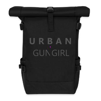 URBAN GUN GIRL - Logo Original - Roll Top Backpack - black - Front