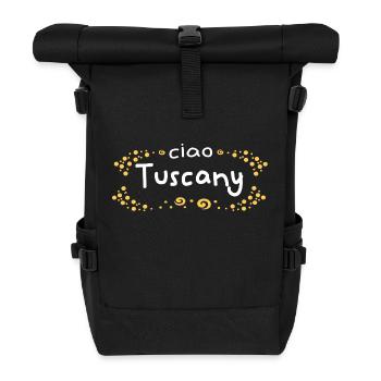 Ciao Toskana - Rolltop Rucksack - Schwarz - Vorne