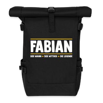 Fabian - Roll Top Backpack - black - Front