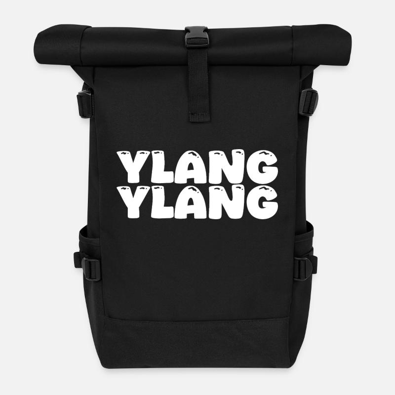 Design d’ylang ylang pour les amateurs de parfums - Sac à dos roll top - noir