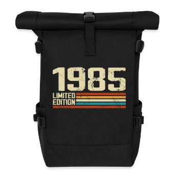 Vintage 1985 Anniversaire Rétro - Né en 1985 - Sac à dos roll top - noir - Devant