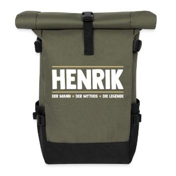 Henrik - Rolltop Rucksack - Olive/Schwarz - Vorne