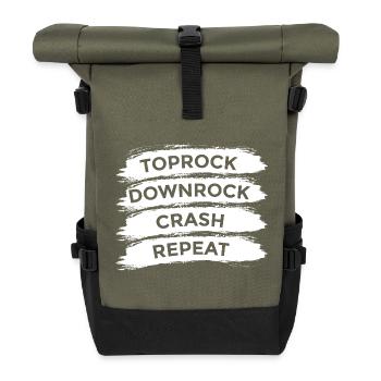 Breakdance Techniken - Rolltop Rucksack - Olive/Schwarz - Vorne