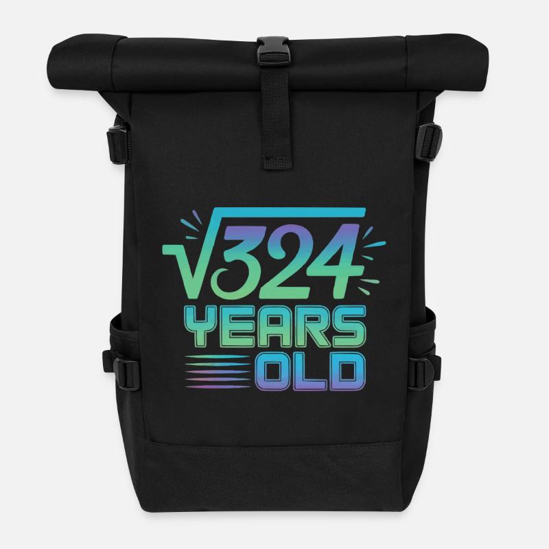 Math Joke – T-shirt du 18e anniversaire - Sac à dos roll top - noir