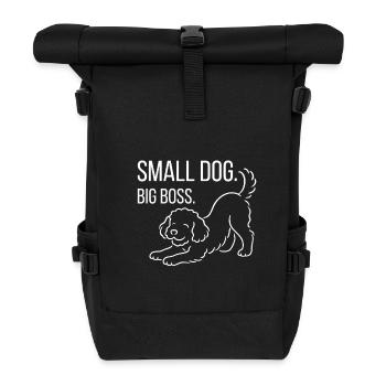 Zwergpudel, Malti-poo oder Königspudel  - Rolltop Rucksack - Schwarz - Vorne