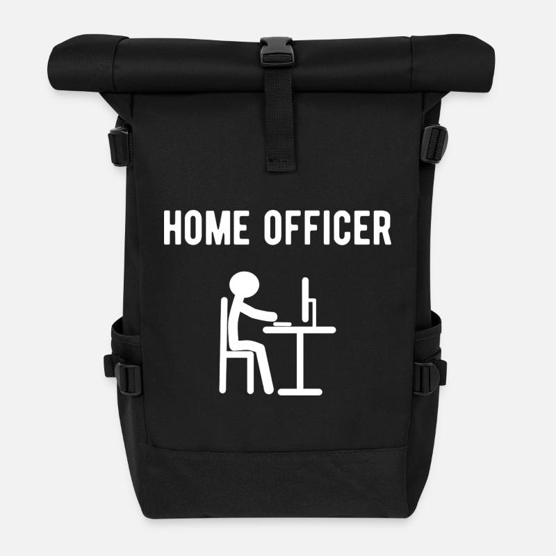 Home officer - Rolltop Rucksack - Schwarz