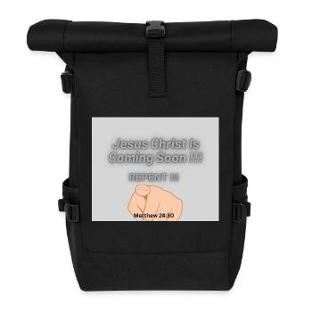 Jesus Christus kommt bald !! - Rolltop Rucksack - Schwarz - Vorne