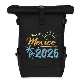 Mexiko 2026 - Rolltop Rucksack - Schwarz - Vorne