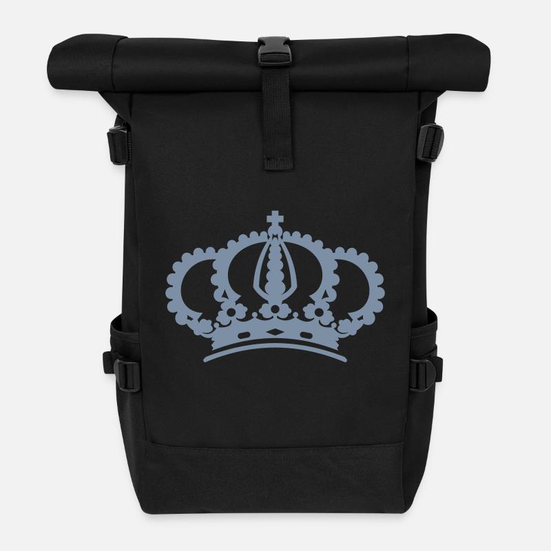 Crown Crown - Roll Top Backpack - black