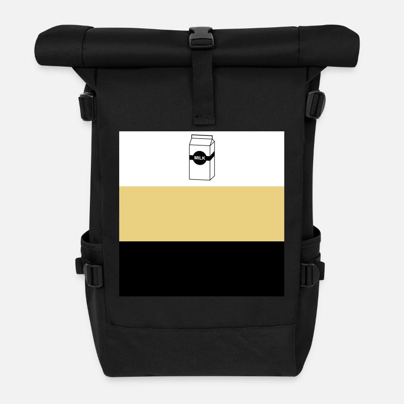 Milchtüte, Milk - Rolltop Rucksack - Schwarz