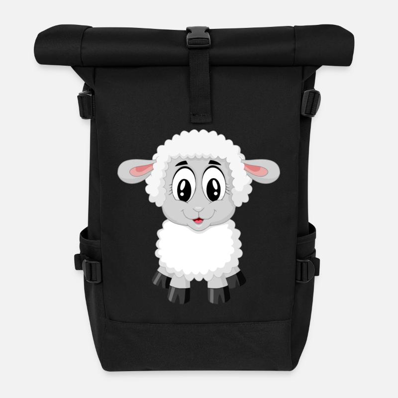 Süßes Schaf! - Rolltop Rucksack - Schwarz